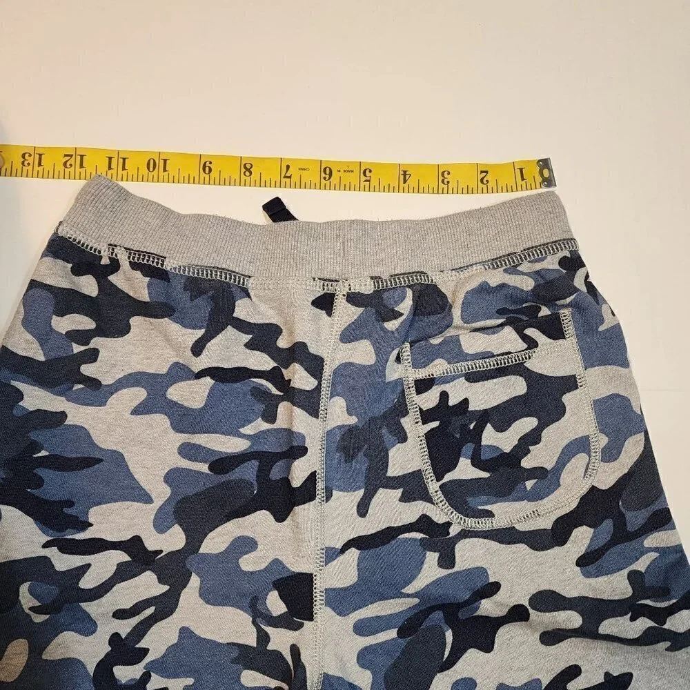 Hanna Andersson camo joggers boy size 150 / 11 -12 Blue Gray sweatpants